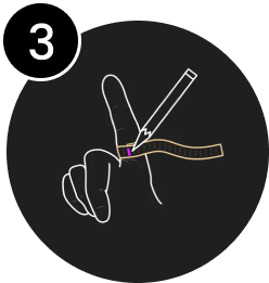 Folosește un pix pentru a marca punctul în care hârtia se suprapune.