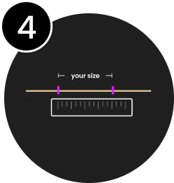 Compară această măsurătoare cu tabelul de mărimi pentru inele pentru a găsi mărimea corespunzătoare.