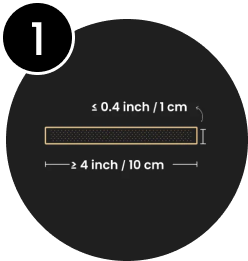 Taie o fâșie de hârtie suficient de lungă pentru a se înfășura în jurul degetului arătător.
