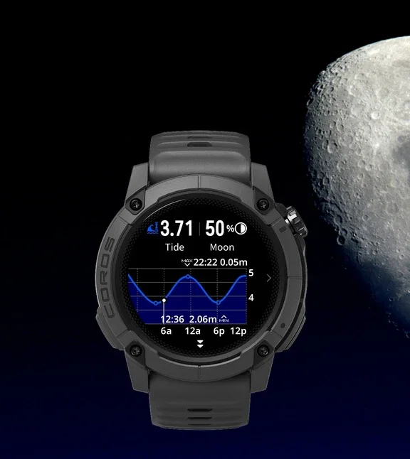 COROS NOMAD moon phases tides