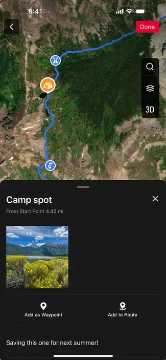 COROS NOMAD saved locations phone
