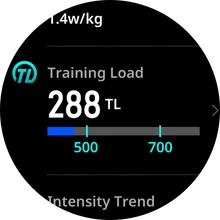 COROS NOMAD training load