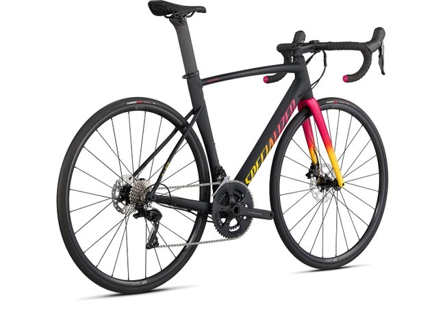 Bicicleta SPECIALIZED Allez Sprint Comp Disc - Satin/Gloss Black/Golden Yellow-Vivid Pink Fade 54