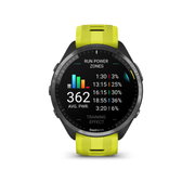 Garmin Forerunner 965 ceas multisport GPS AMOLED - gri titan DLC curea galbenă