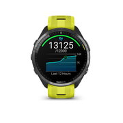 Garmin Forerunner 965 ceas multisport GPS AMOLED - gri titan DLC curea galbenă