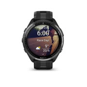 Garmin Forerunner 965 ceas multisport GPS AMOLED - gri titan DLC curea neagră