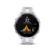 Garmin Forerunner 965 ceas multisport GPS AMOLED - argintiu titan curea albă