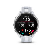 Garmin Forerunner 965 ceas multisport GPS AMOLED - argintiu titan curea albă