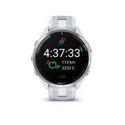 Garmin Forerunner 965 ceas multisport GPS AMOLED - argintiu titan curea albă