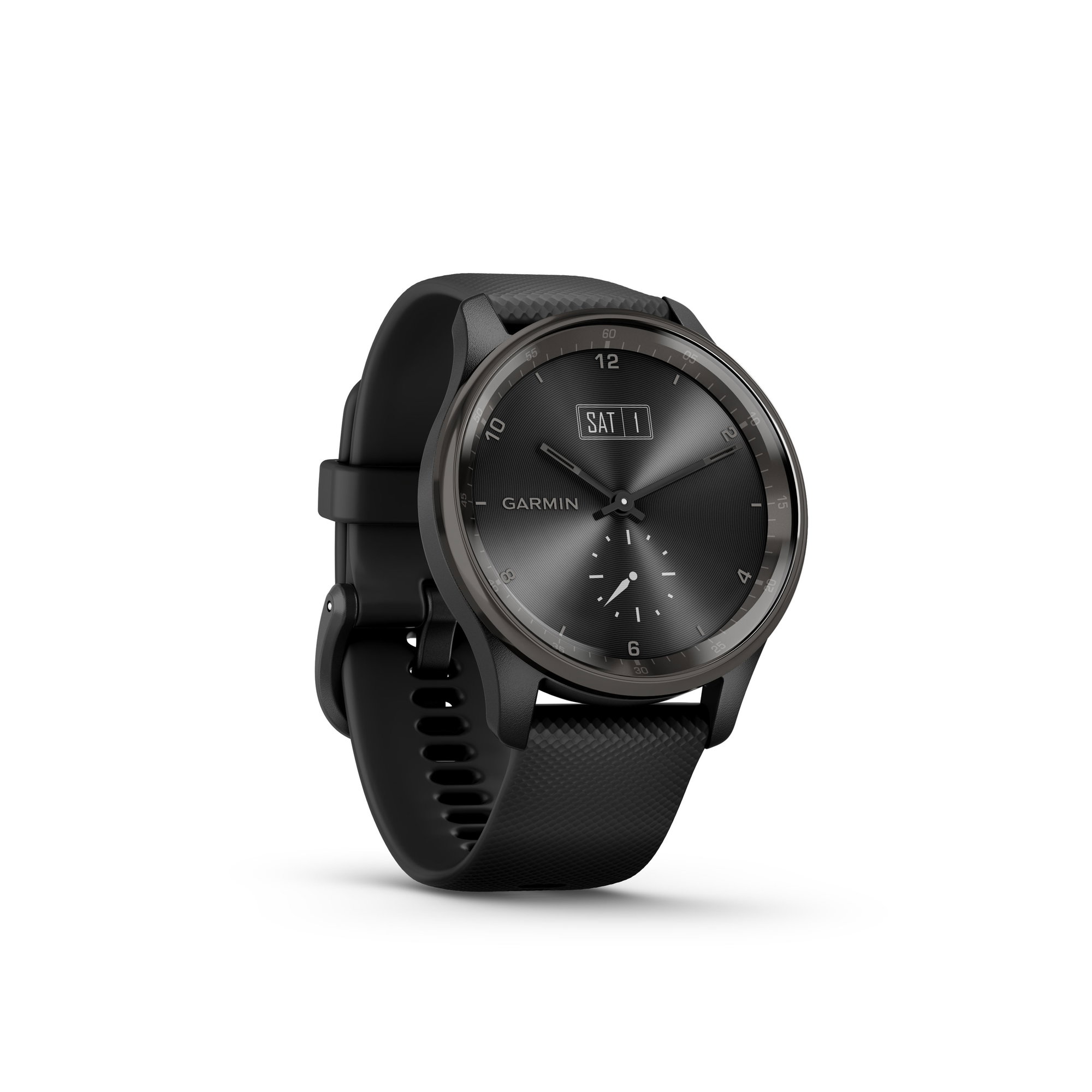 Garmin vivomove Trend - carcasa neagra cu bratara silicon neagra