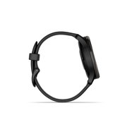 Garmin - vivomove Trend - Ramă Neagra din oţel inoxidabil - carcasa neagra - bratara silicon neagra