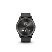 Garmin - vivomove Trend - Ramă Neagra din oţel inoxidabil - carcasa neagra - bratara silicon neagra