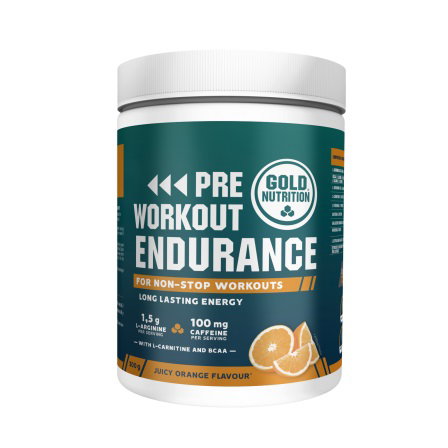Gold nutrition - pudra energie pre-workout endurance, aroma potocale - cutie 300 g