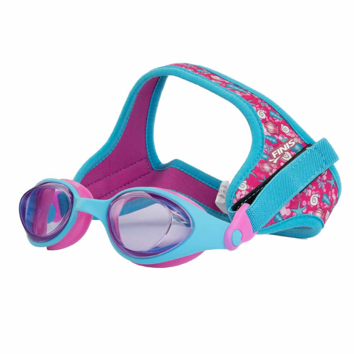 Finis Finis - ochelari inot pentru copii DragonFlys Shell Tint - roz intens albastru deschis cu lentile transparente