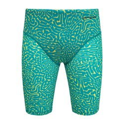 Orca - costum inot pentru barbati tip jammer - verde turcoaz galben