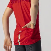 Tricou cu maneca scurta Castelli Neo Prologo, pentru copii, Rosu/Visiniu, 4A