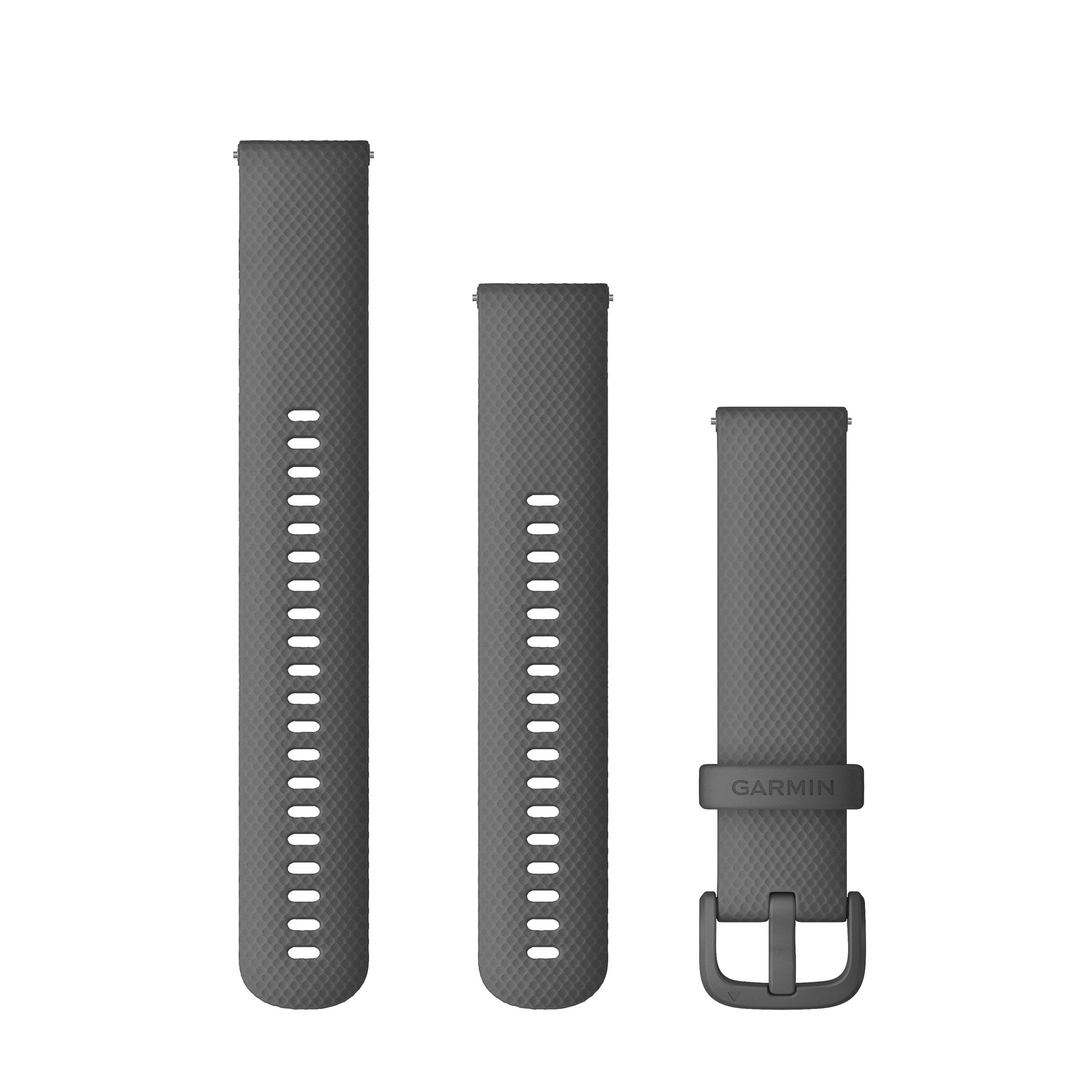 Watch Bands Garmin - curea silicon Quick Release 20 - gri shadow gray pentru Vivoactive/ Vivomove/ Venu/ Forerunner - 2 lungimi