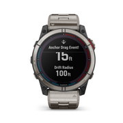 Garmin - quatix 7x Solar Titanium - ceas inteligent premium cu GPS