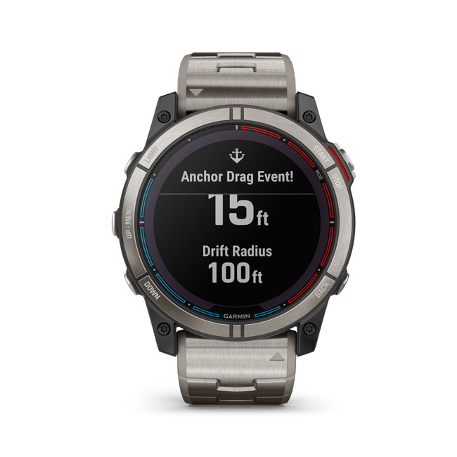Garmin - quatix 7x Solar Titanium - ceas inteligent premium cu GPS