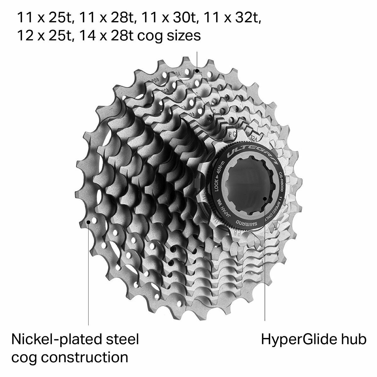 Shimano - bloc caseta pinioane pentru bicicleta sosea Ultegra CS