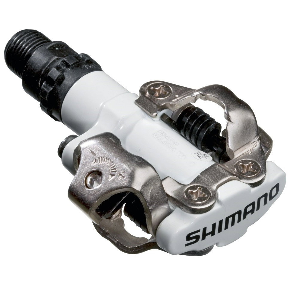 Bicycle Pedals Shimano - pedale bicicleta MTB PD-M520W SPD pedals, fara catadioptrii - alb
