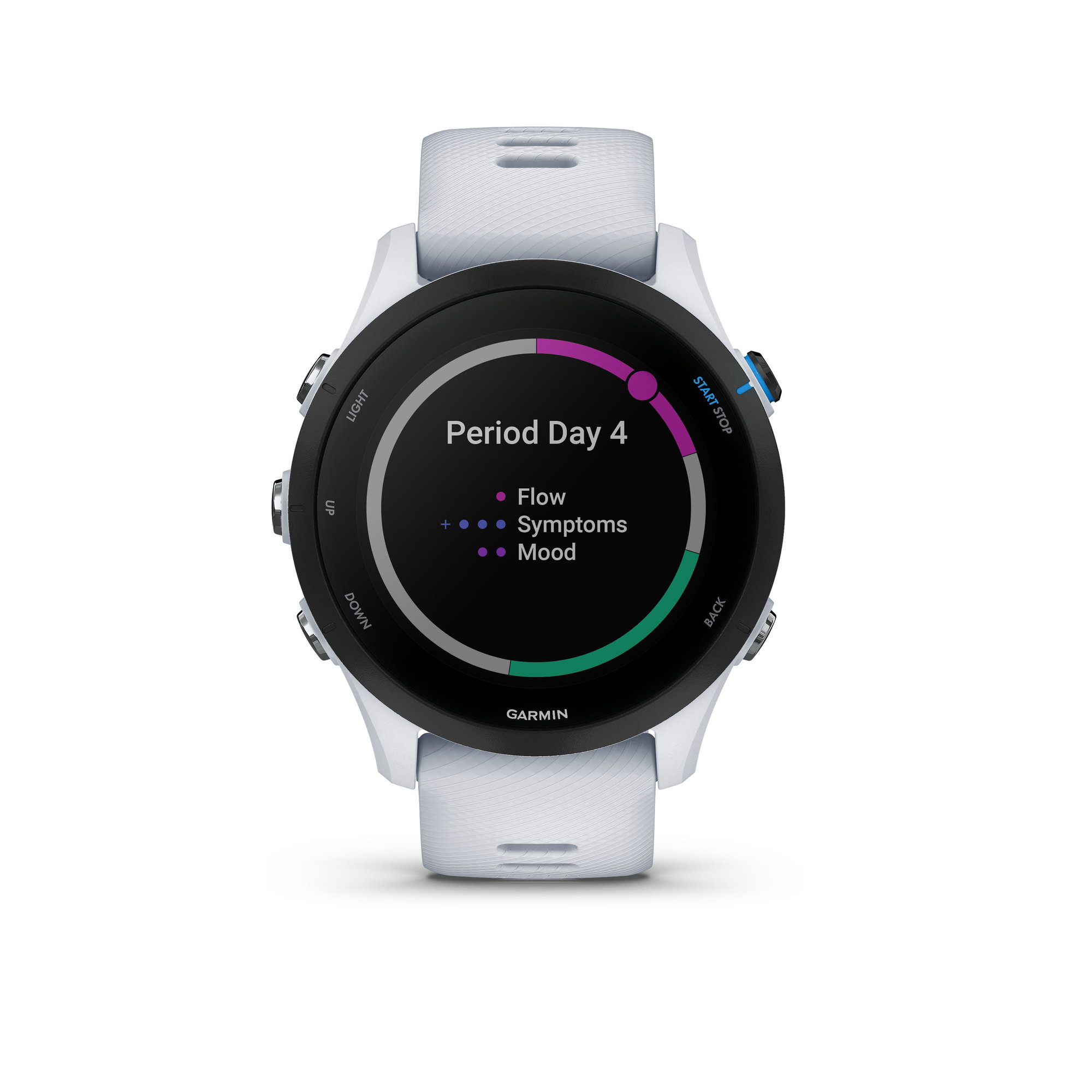 Garmin - Forerunner 255 Music ceas multisport cu GPS - alb - 010