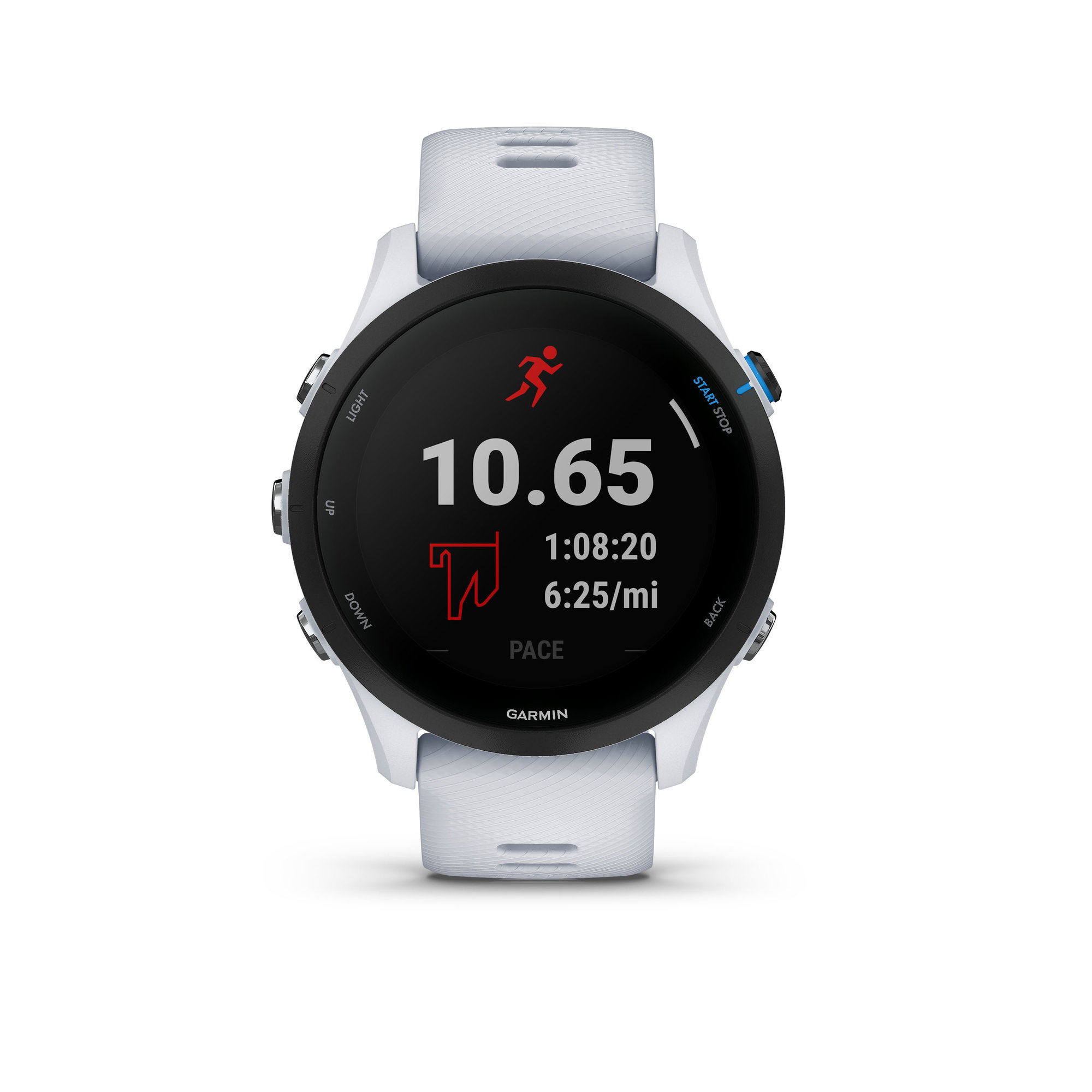 Garmin - Forerunner 255 Music ceas multisport cu GPS - alb - 010