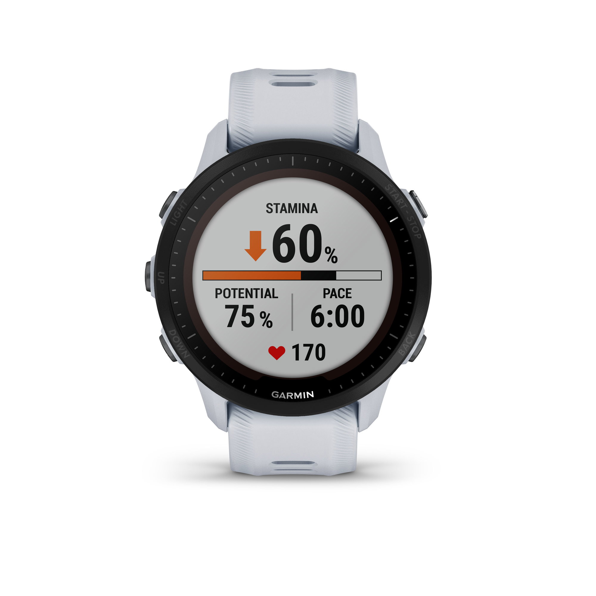 Garmin - Forerunner 955 Solar ceas multisport cu GPS - alb - 010