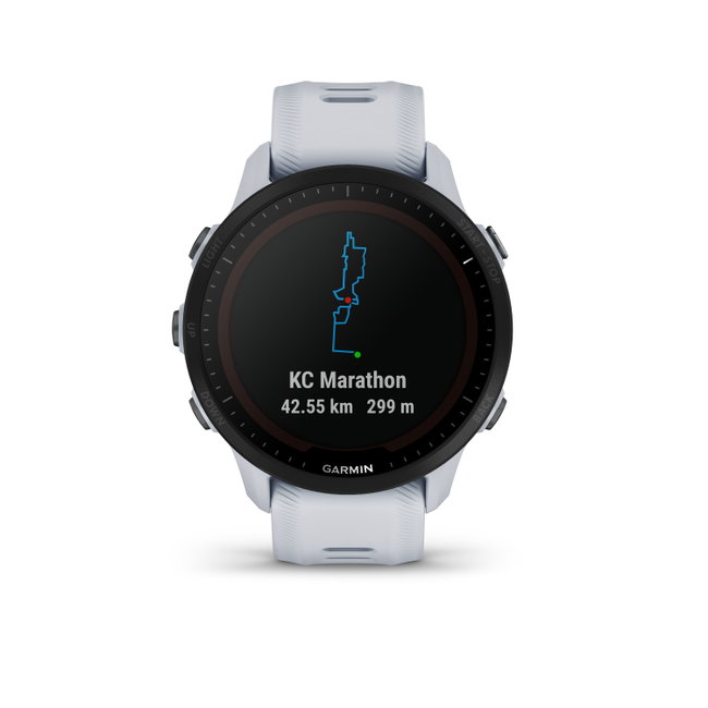 Garmin - Forerunner 955 Solar ceas multisport cu GPS - alb