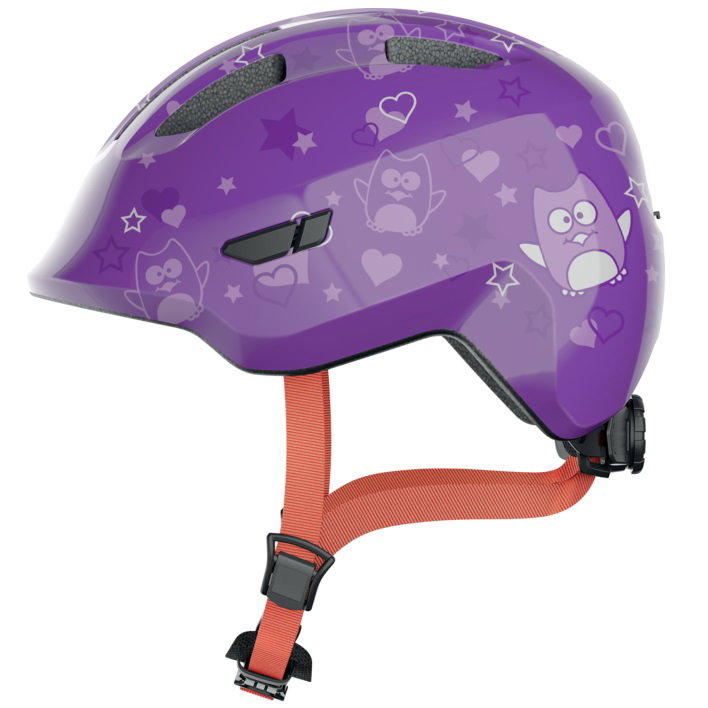 Abus Abus - casca ciclism copii Smiley 3.0 - model stelute mov intens portocaliu