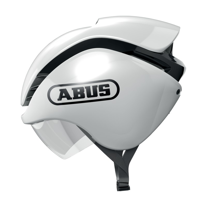 Abus Abus - casca ciclism sosea triatlon Gamechanger tri helmet - alb lucios negru