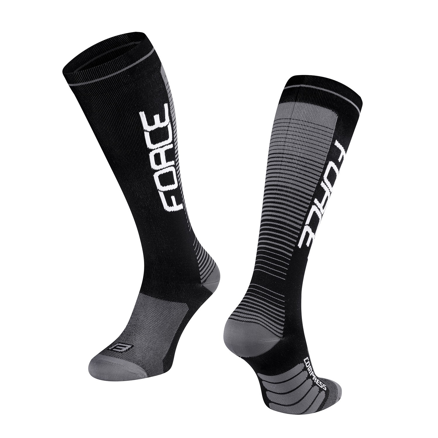 Force Sosete Force F Compress, negru/gri XXL (48-50)