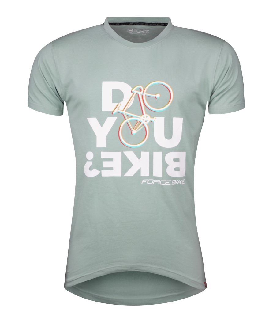 Force Tricou ciclism Force Bike, gri/verde, XS