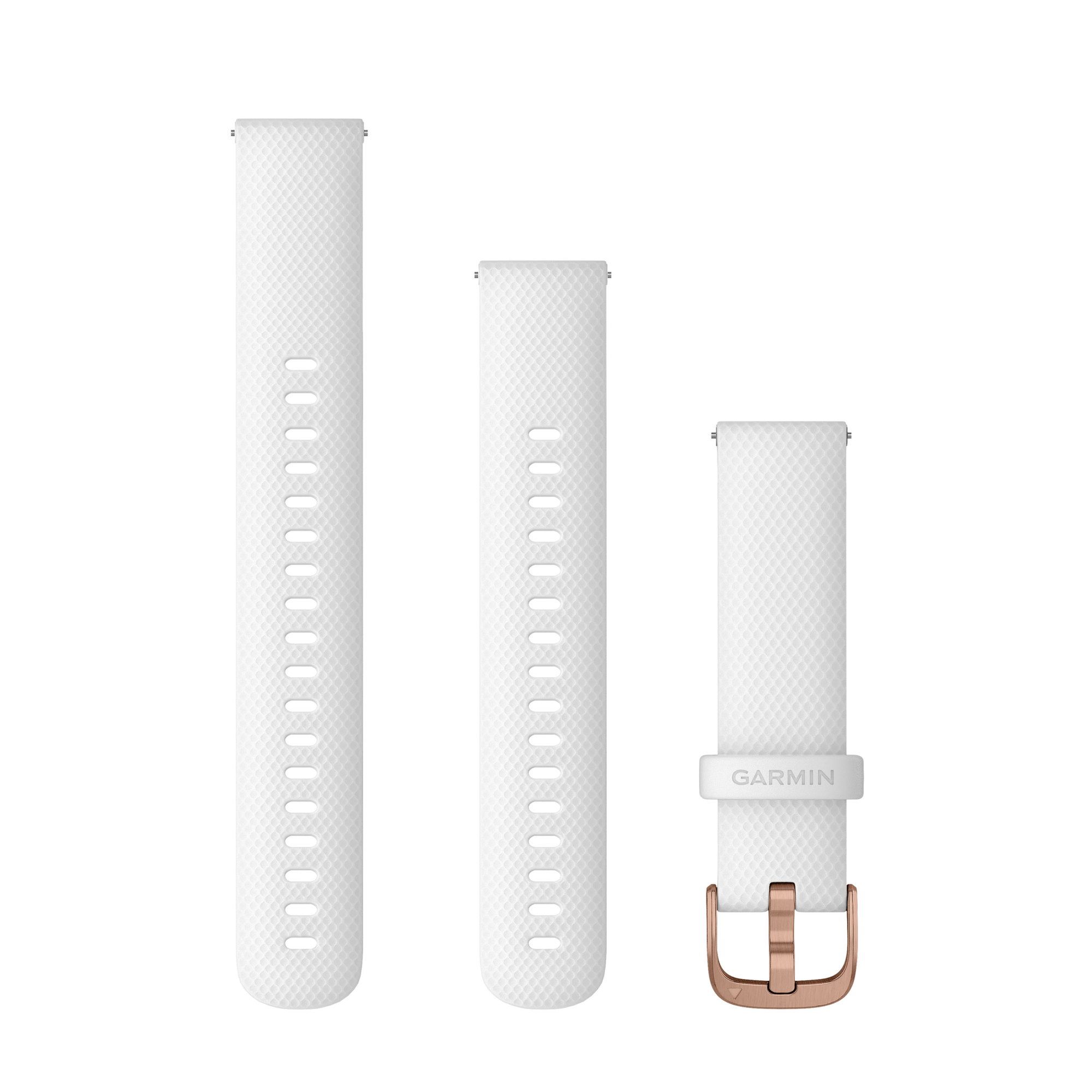 Watch Bands Garmin curea silicon Quick Release 18 - alba Rose Gold - pentru Venu 2s / Vivoactive 4s / Vivomove 3s