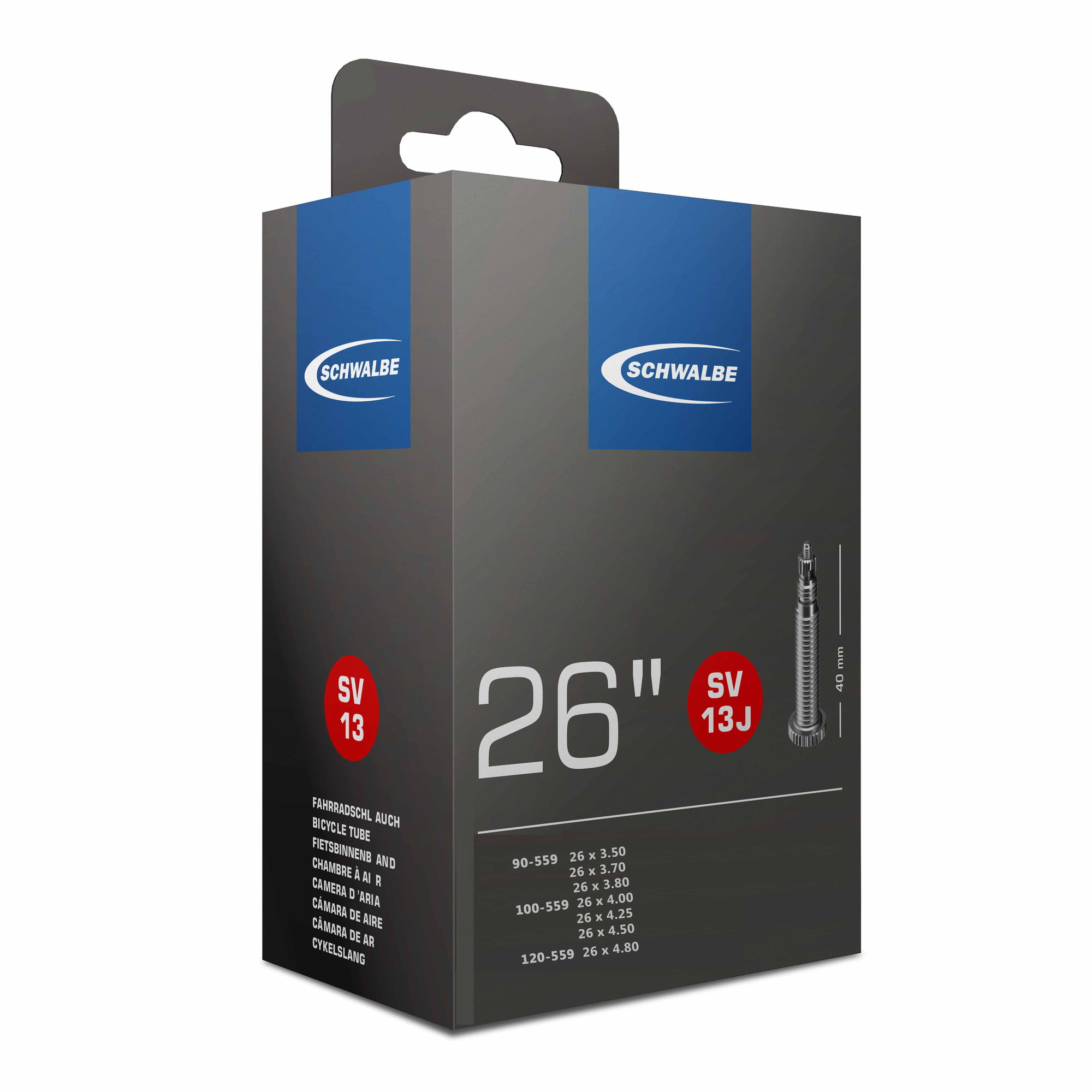 Bicycle Tubes Camera SCHWALBE SV13J 26'' (90/120-559) EK 40mm