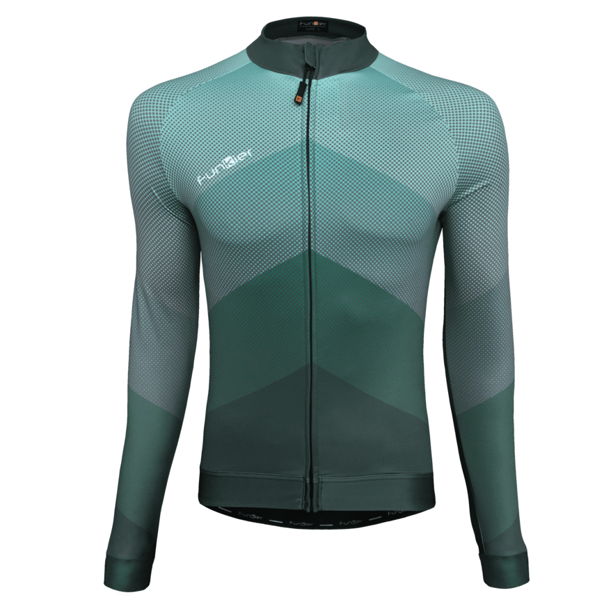 Funkier Tricou FUNKIER Piacenza-L-2 Pro Men L/S - Ocean Green