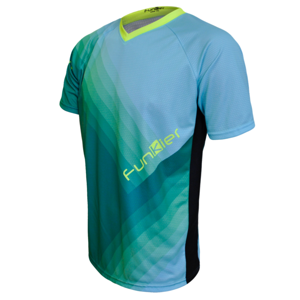 Funkier Tricou FUNKIER Termoli Enduro Men S/S - Blue/Green