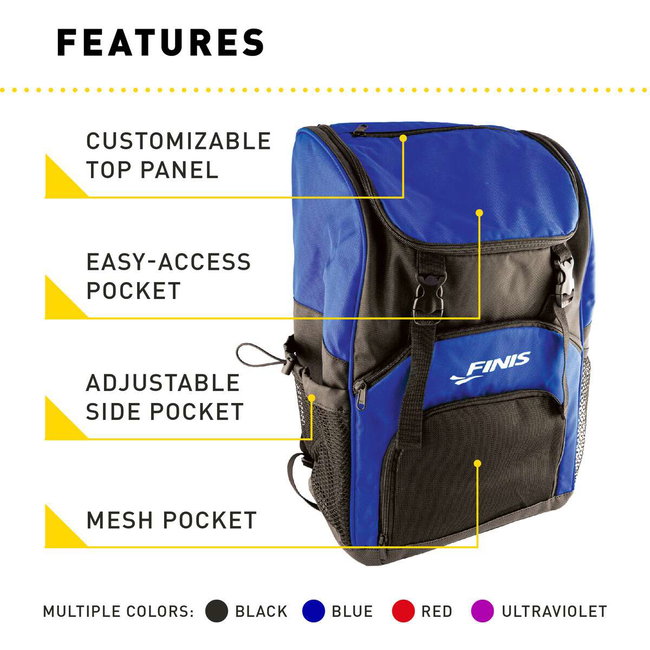 Finis - rucsac echipament inot Team Backpack - albastru negru