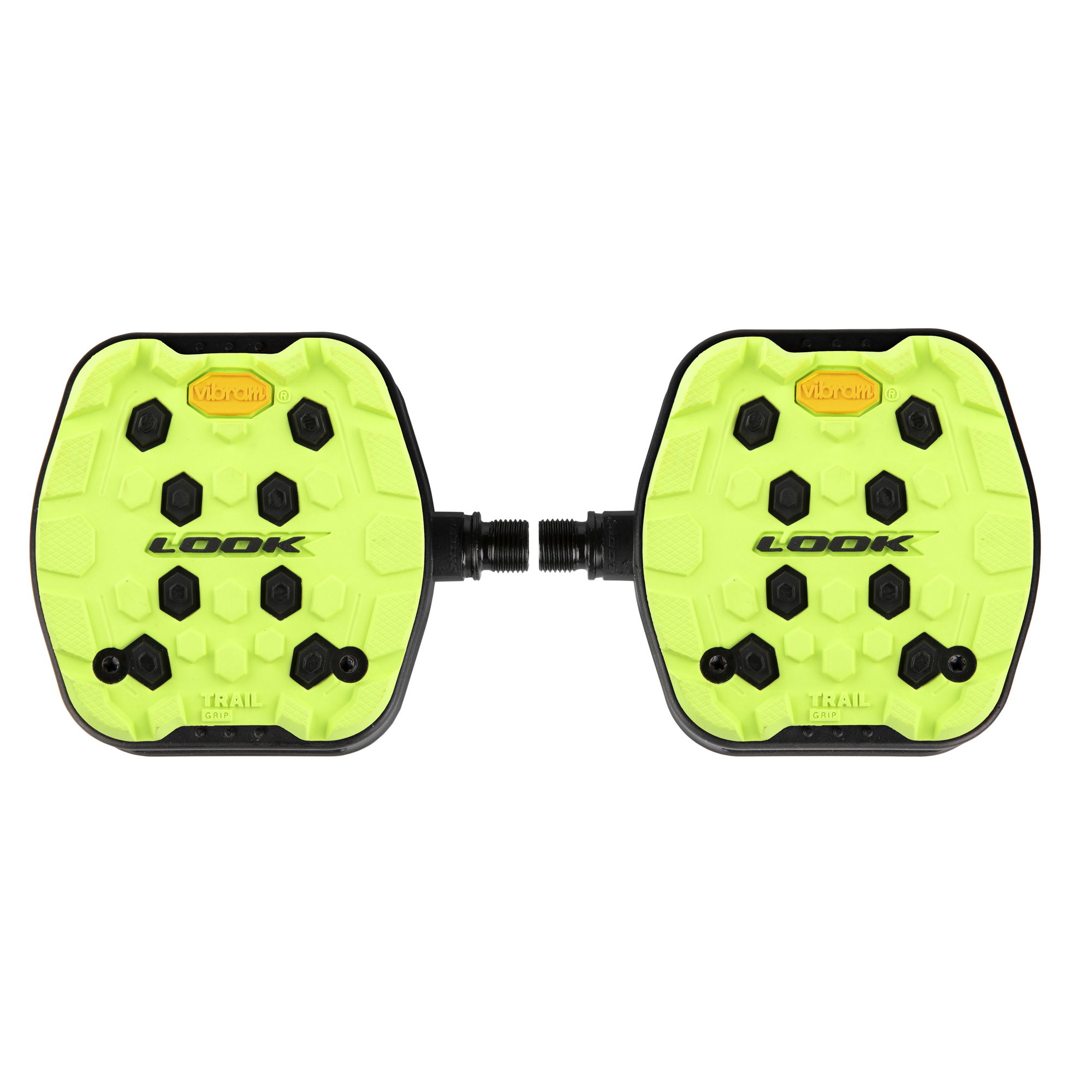 Bicycle Pedals Look - pedale flat pentru MTB - Trail Grip cu Vibram - verde lime