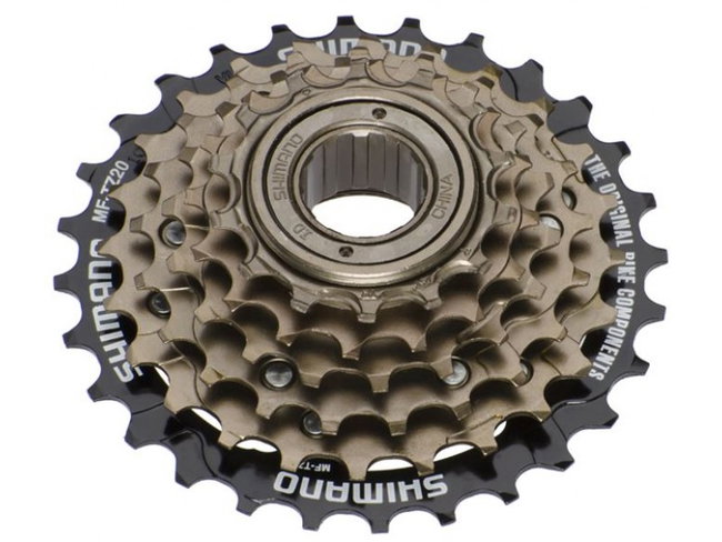 Pinion Filetat Shimano Tourney, Mf-Tz500 - 6, 6Vit, Hg 14-28T, Maro-Negru