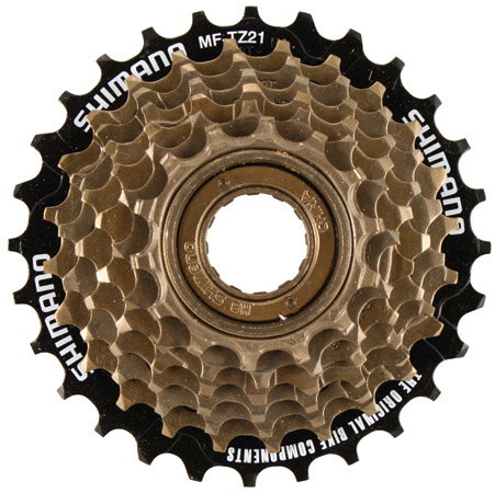 Pinion Filetat Shimano Tourney, Mf-Tz500 - 7, 7Vit, Hg 14-28T, Maro-Negru