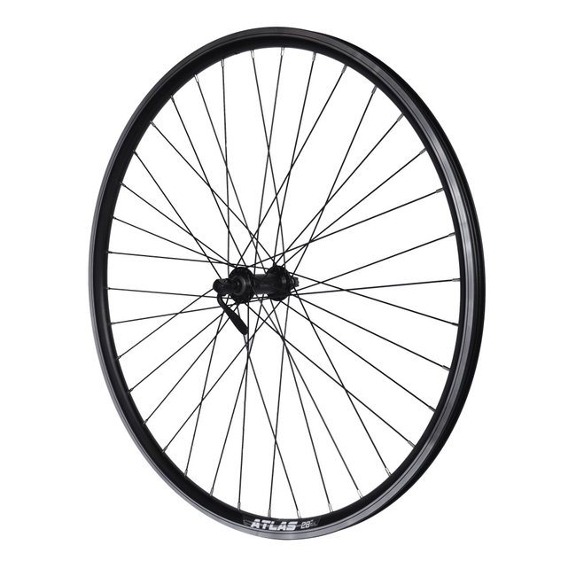 Roata Bicicleta Fata Atlas 28 , 622X18, V-Brk, Spite Ngr, Butuc Shimano Hb-Tx500,Ax Qr9,36H,1040G,Neagra