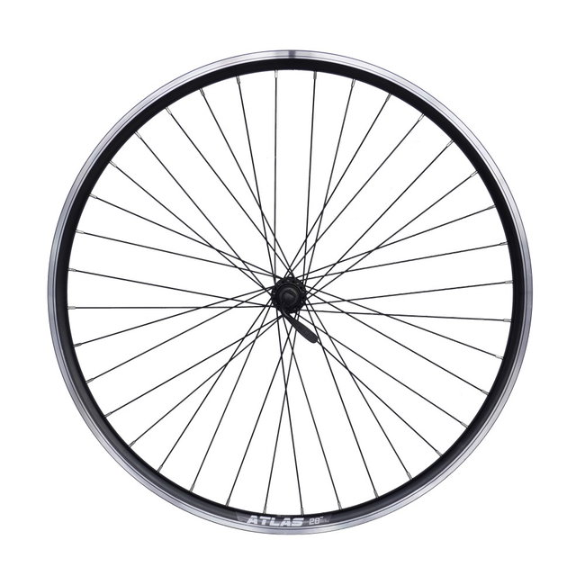 Roata Bicicleta Fata Atlas 28 , 622X18, V-Brk, Spite Ngr, Butuc Shimano Hb-Tx500,Ax Qr9,36H,1040G,Neagra