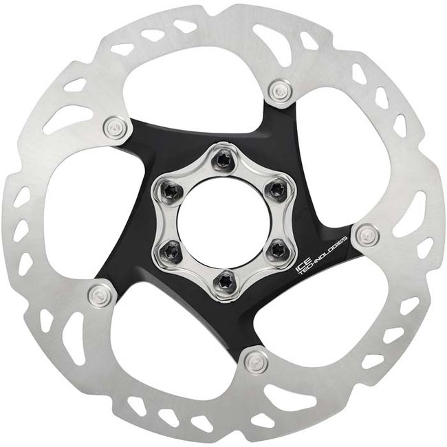 Rotor Disc Hydraulic Shimano Xt Rt86 L2 Icetec, 203Mm, Spider Negru, 6Suruburi