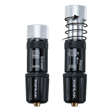 Topeak Cap Pompa Topeak Smart Head Tsl-01, cap upgrade kit pt pompe cu furtun, Alu CNC negru