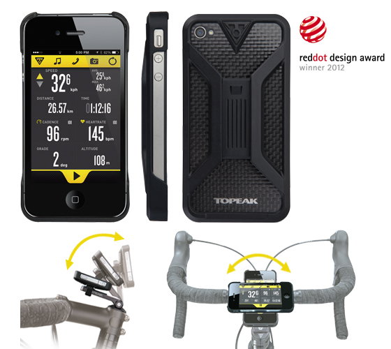 Topeak Carcasa Husa Topeak Ridecase Iphone 4, Carbon-Nylon, reglabila, neagra