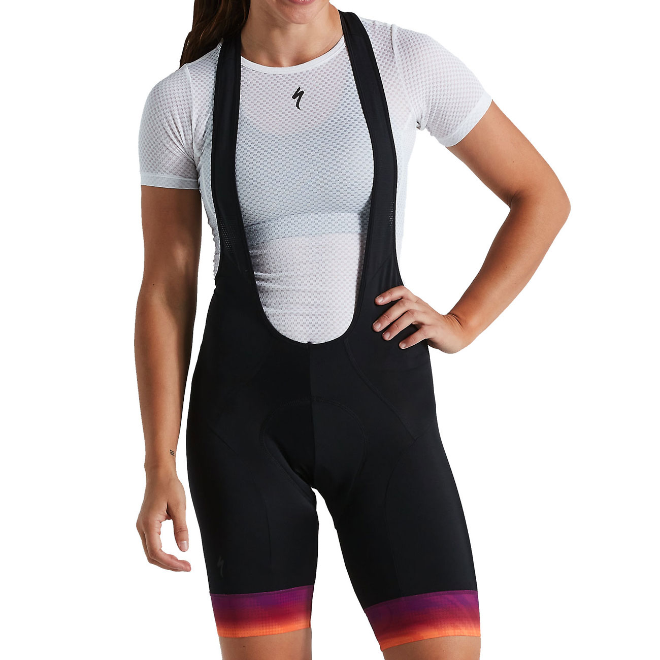 Specialized Pantaloni cu bretele SPECIALIZED RBX Comp Women's Bib Short - Orange Sunset/Violet