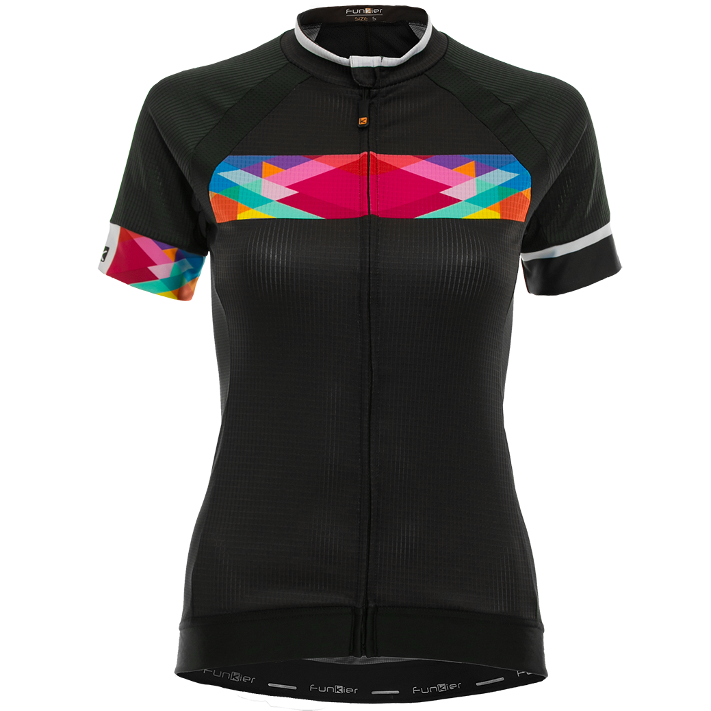 Funkier Tricou FUNKIER Nugola-2 Pro Women S/S - Black/Multicolor