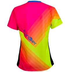 Tricou polo FUNKIER Termoli-W Enduro Women S/S - Fluor Yellow/Pink