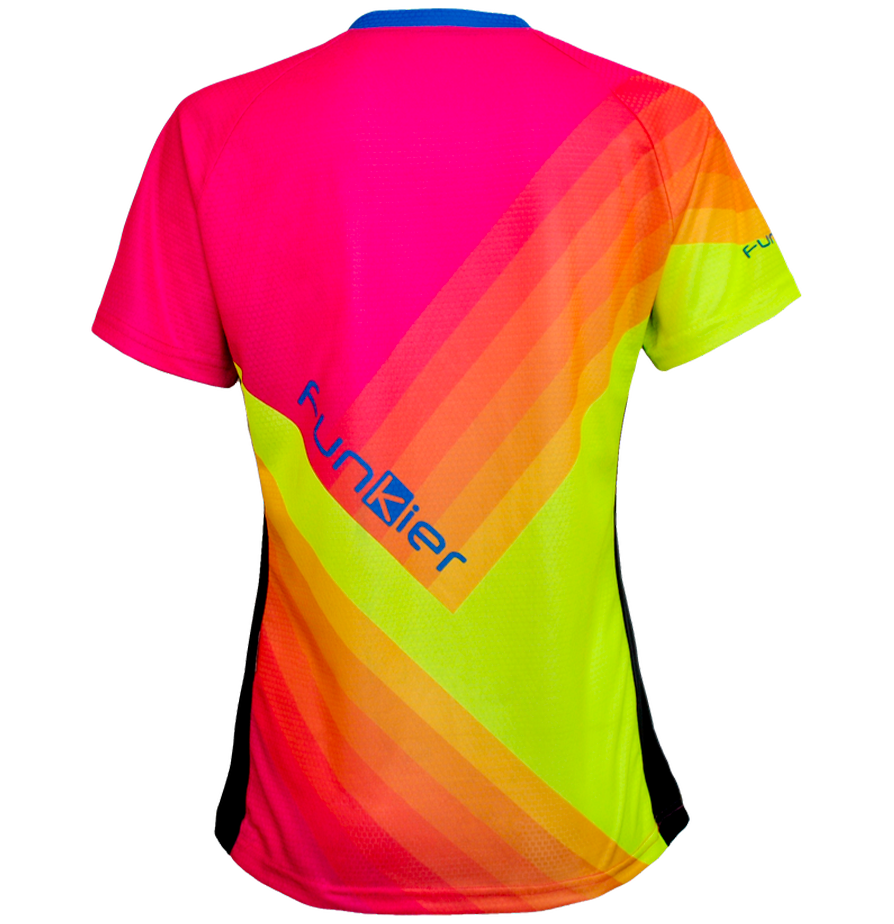 Funkier Tricou polo FUNKIER Termoli-W Enduro Women S/S - Fluor Yellow/Pink
